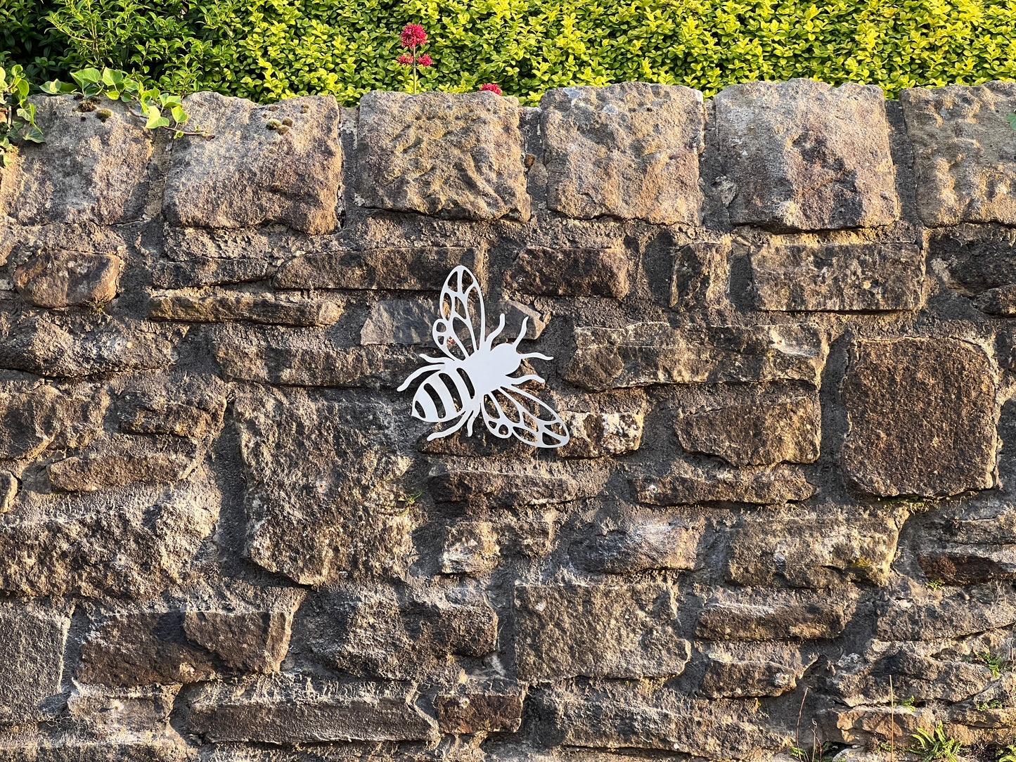 Bee metal garden wall art
