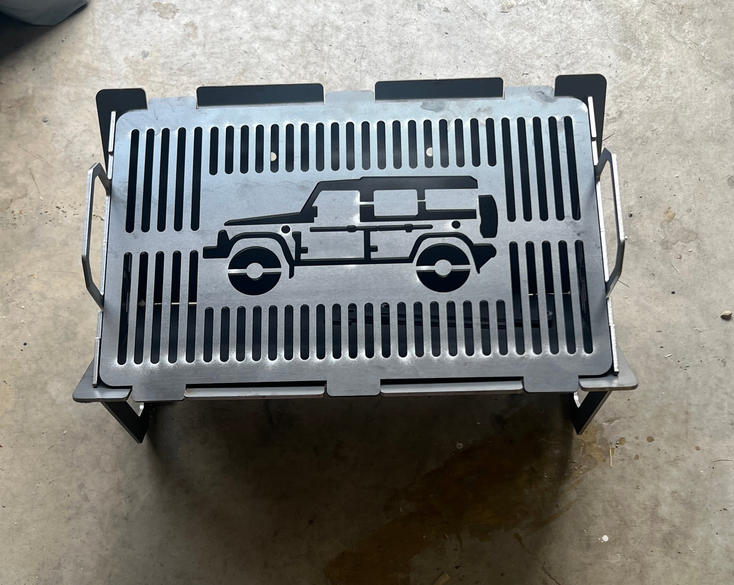 Collapsible BBQ/Fire Pit with Ineos Grenadier grill