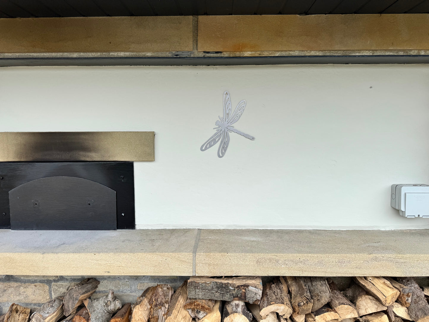 Dragonfly metal garden wall art