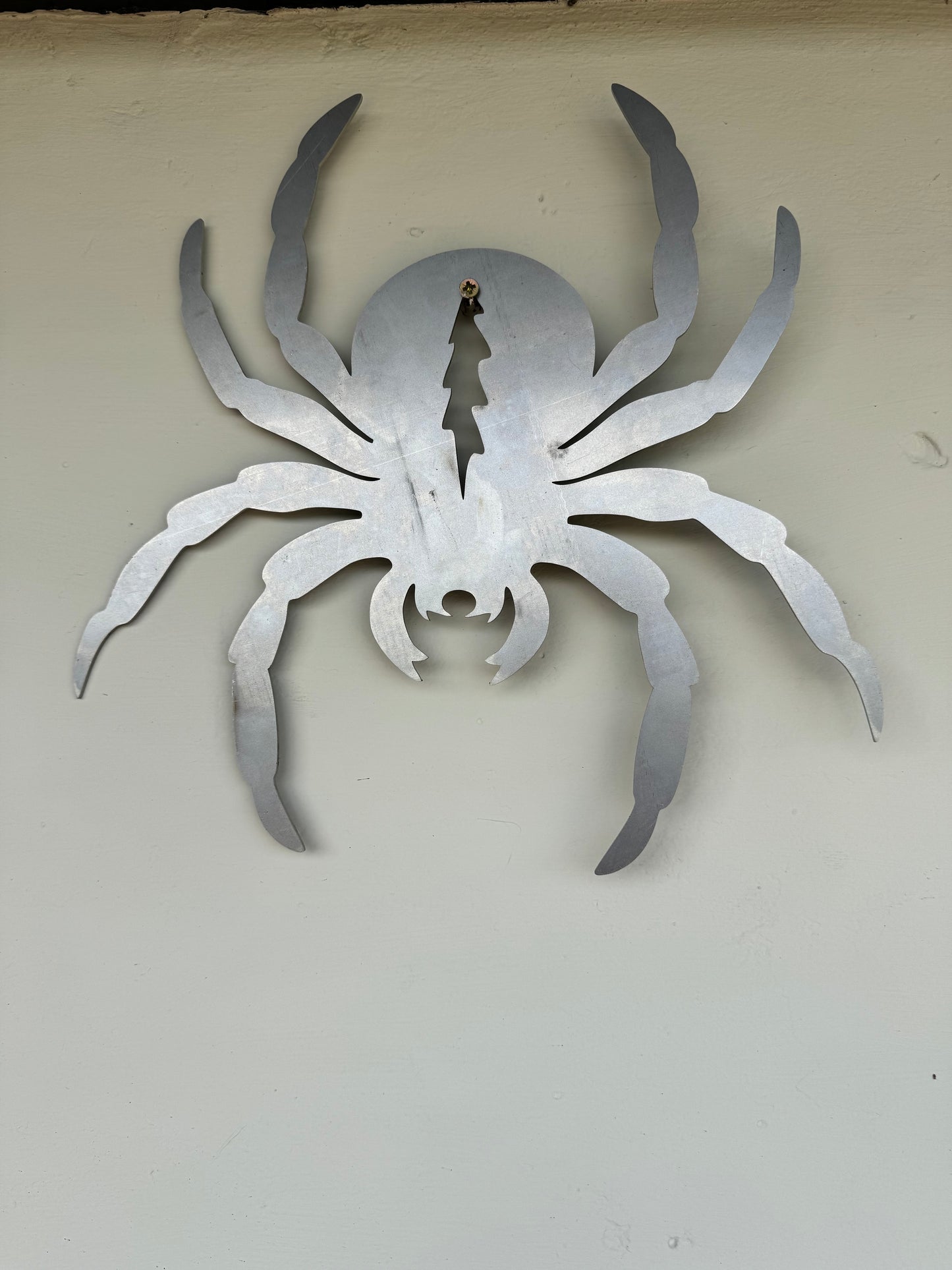Spider metal garden wall art