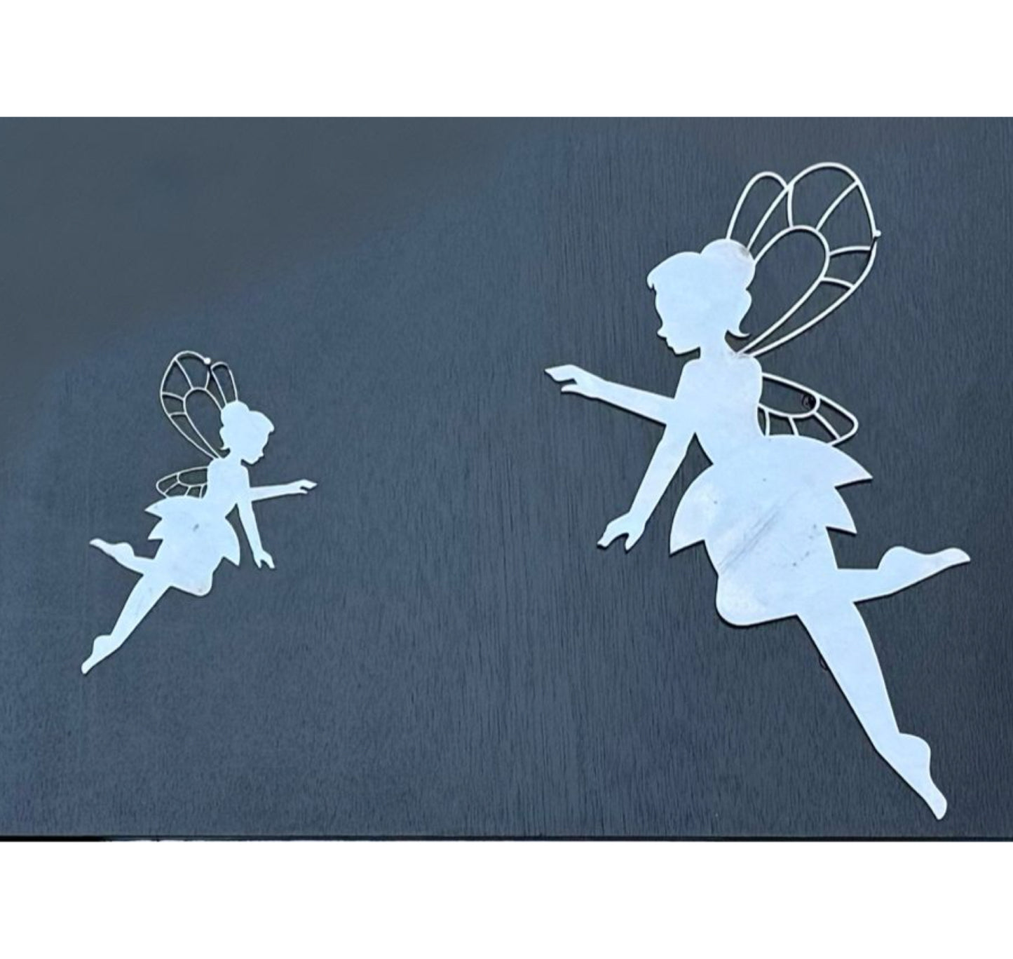 Fairy 2 metal garden wall art