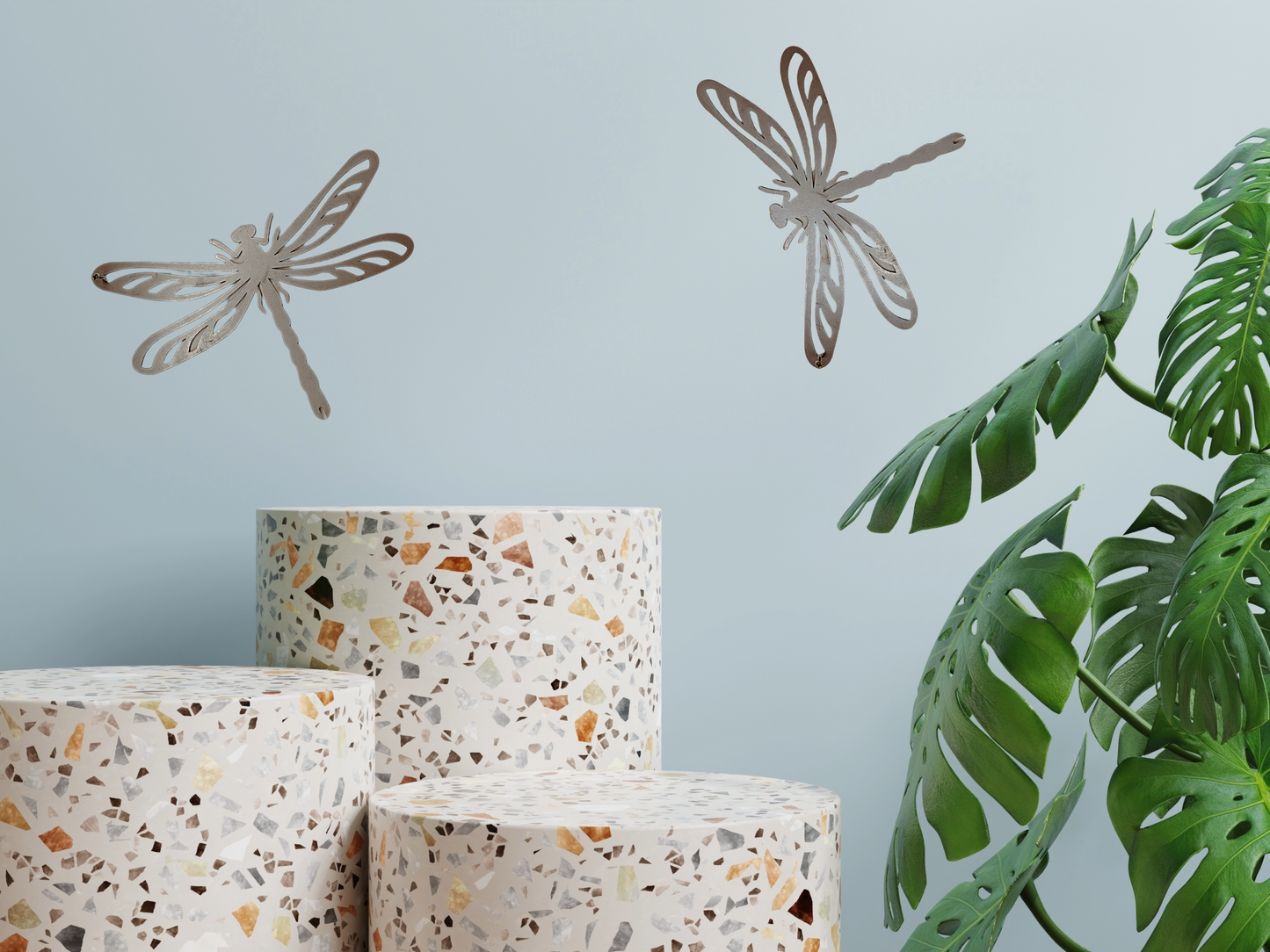 Dragonfly metal garden wall art