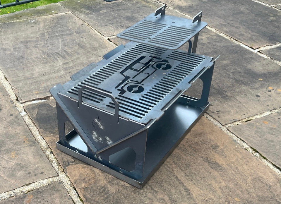 Collapsible BBQ/Fire Pit with Ineos Grenadier grill