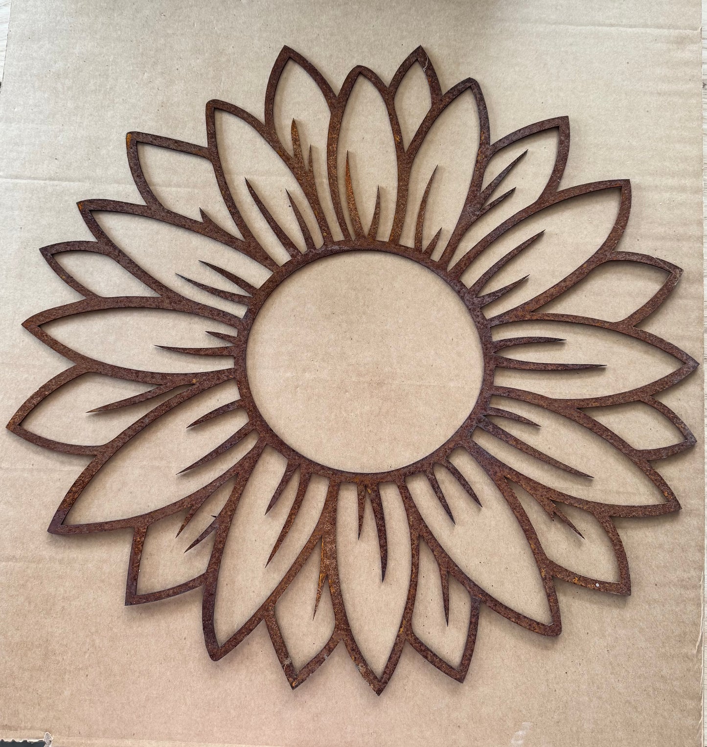 Sunflower metal wall art