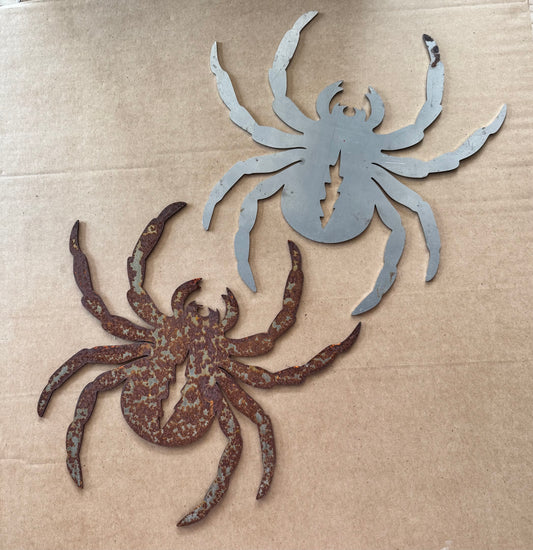Spider metal garden wall art