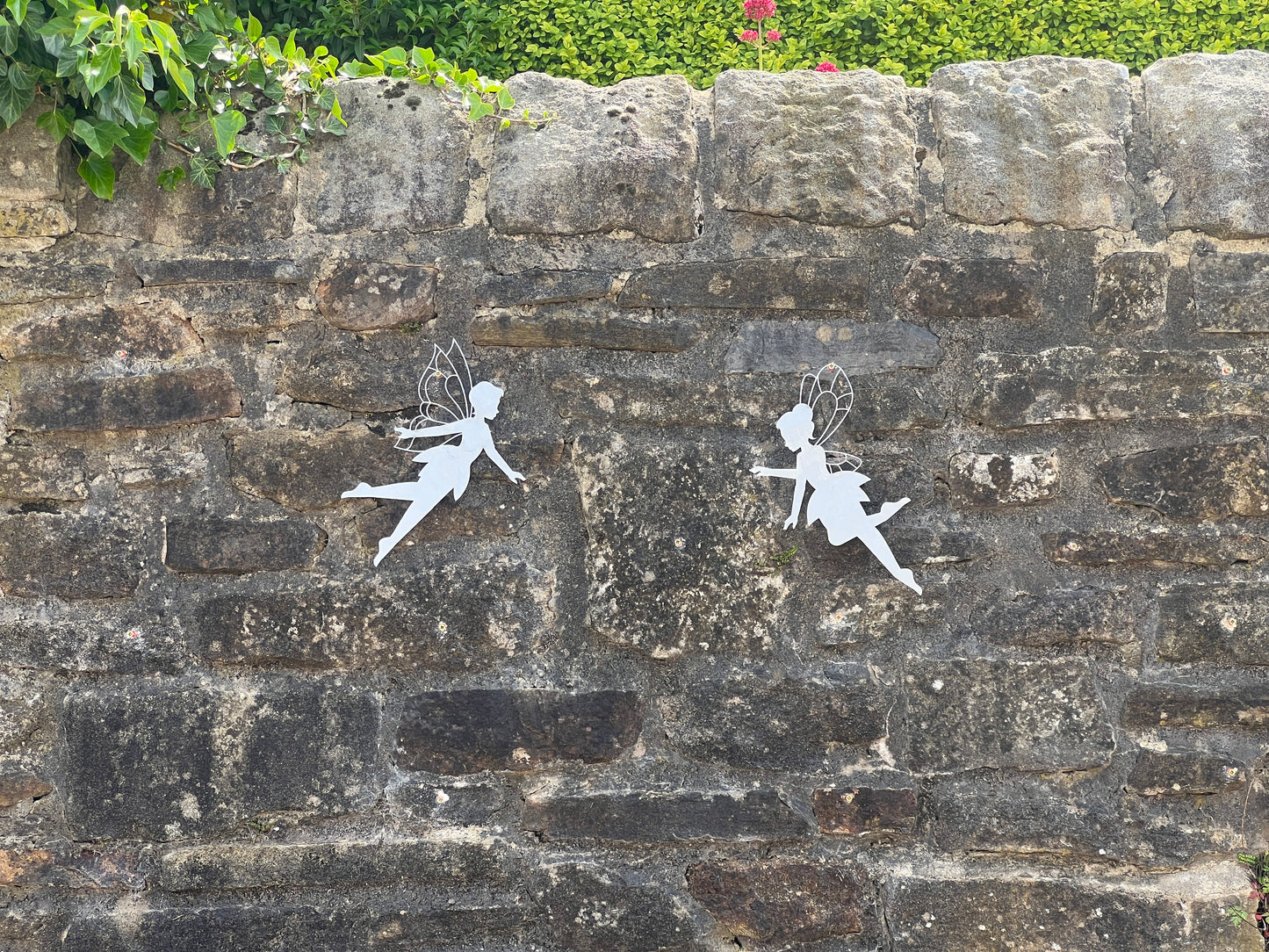 Fairy 2 metal garden wall art