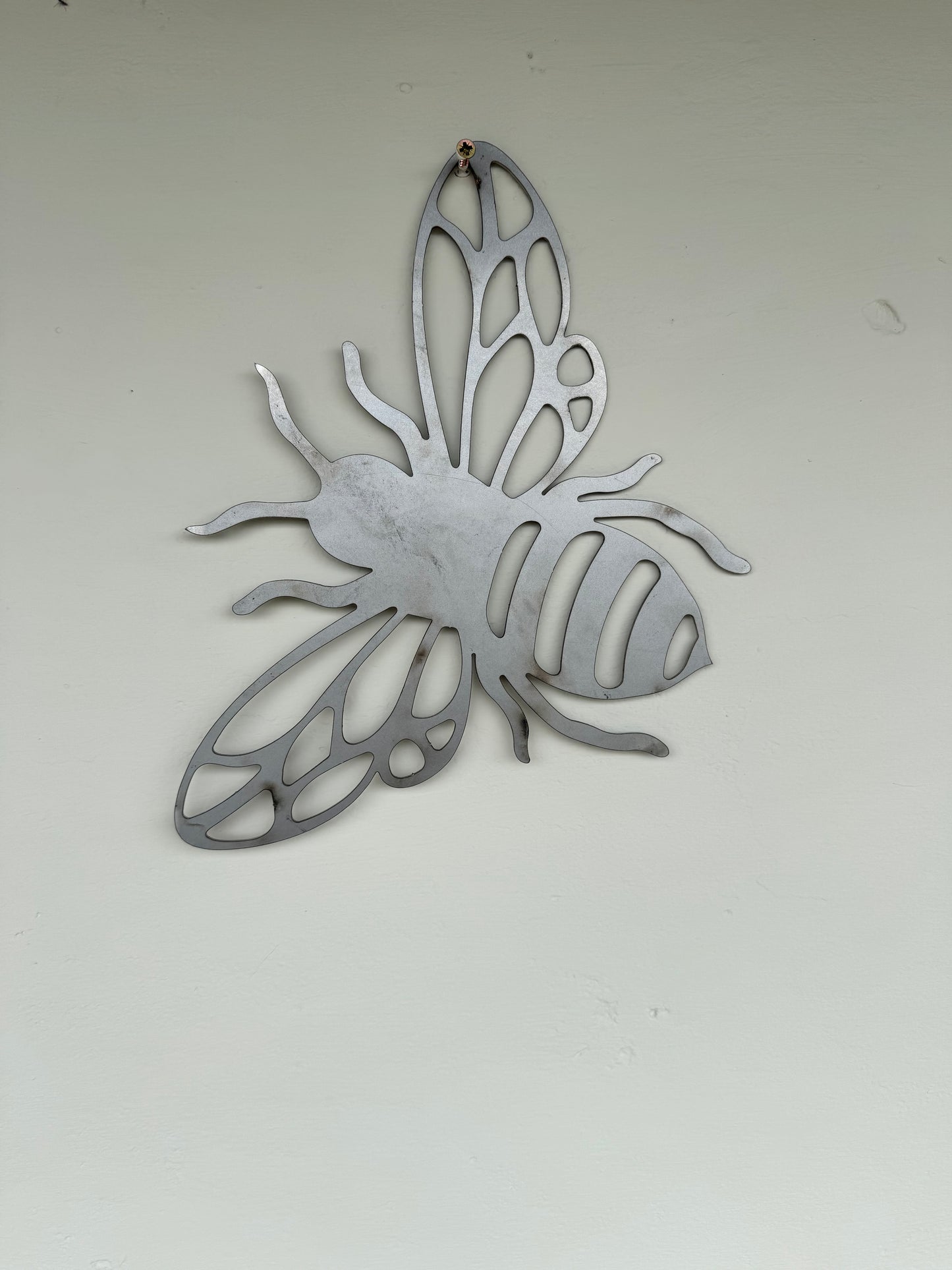 Bee metal garden wall art