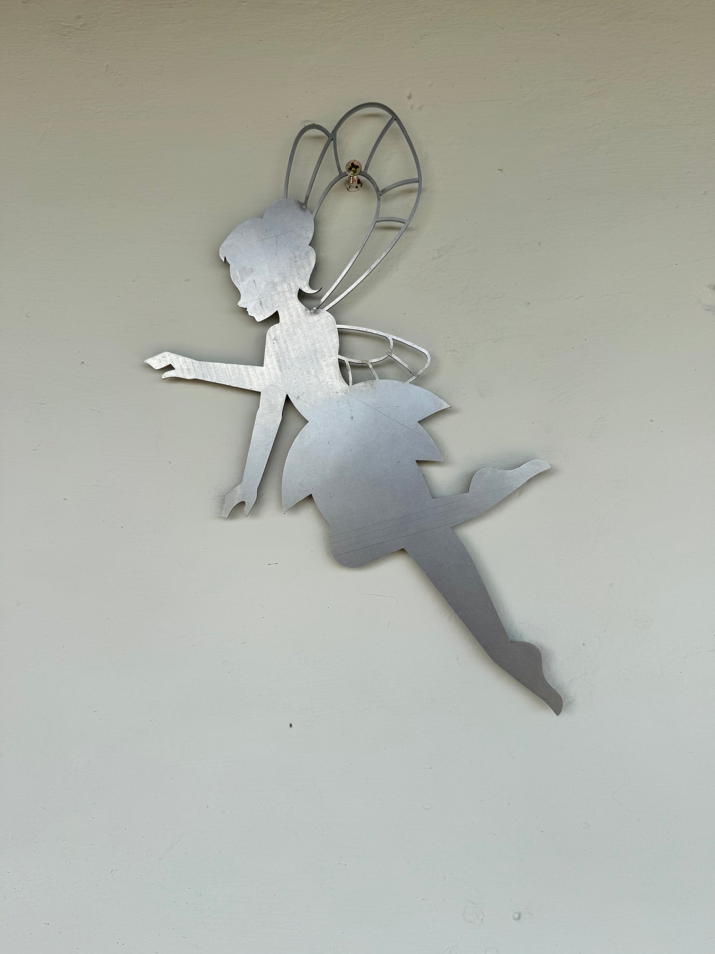 Fairy 2 metal garden wall art
