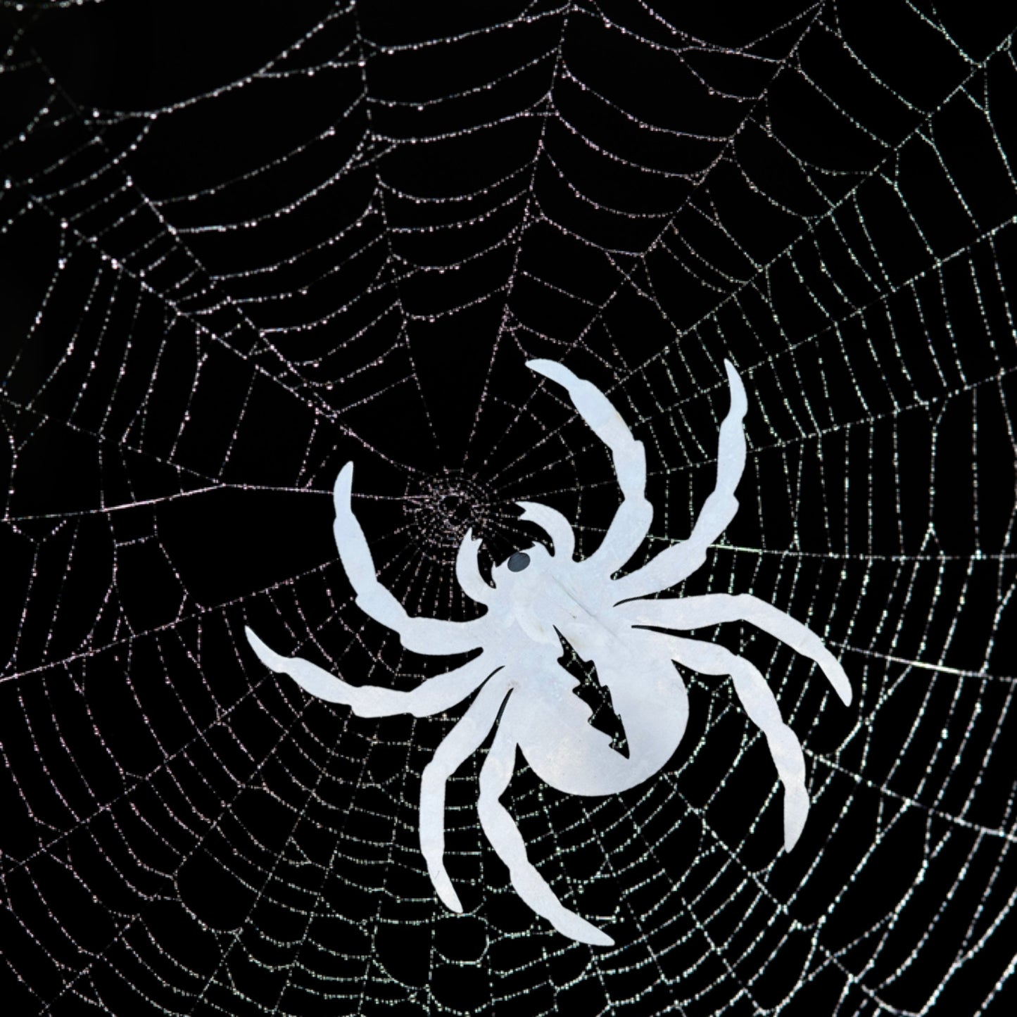 Spider metal garden wall art