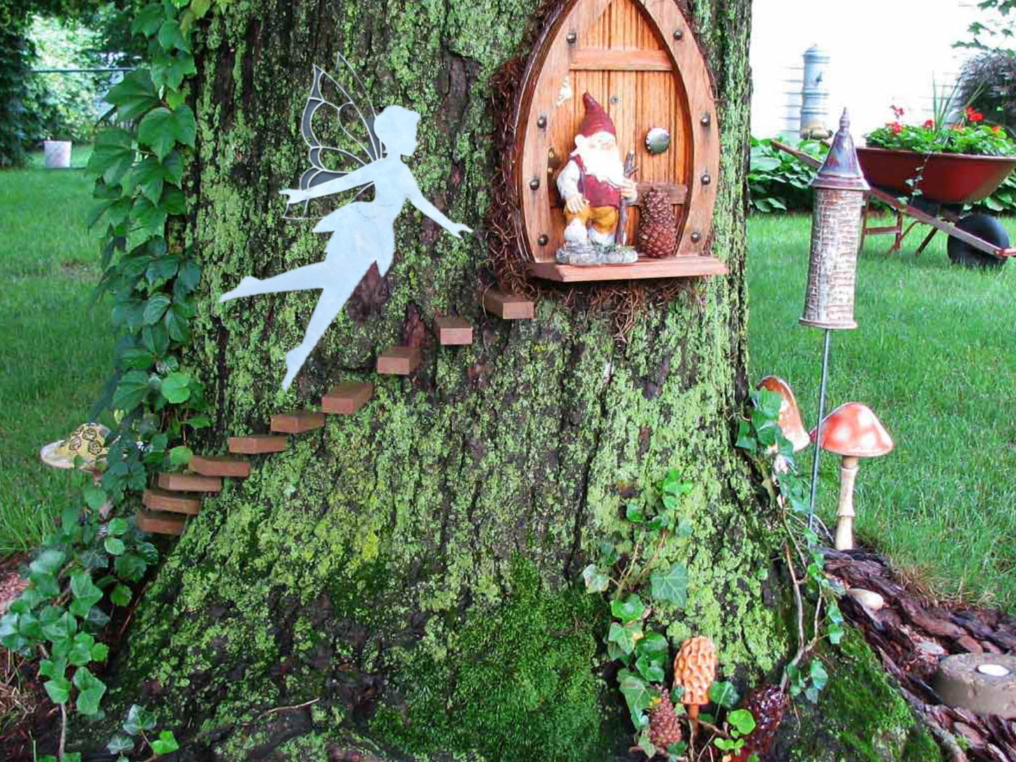 Fairy 1 metal garden wall art