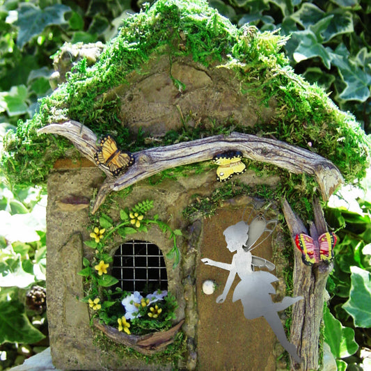 Fairy 2 metal garden wall art