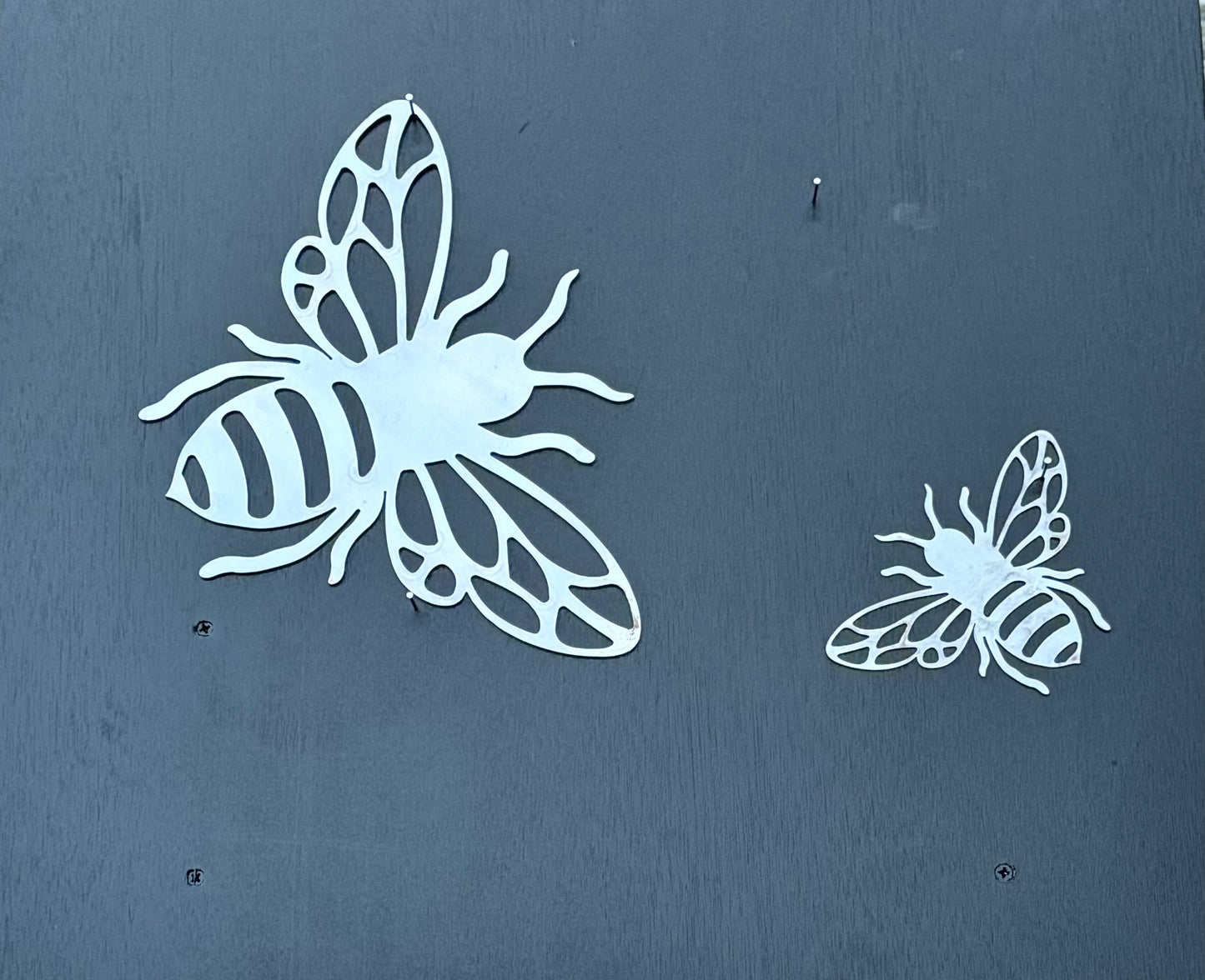 Bee metal garden wall art