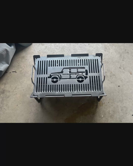 Collapsible BBQ/Fire Pit with Ineos Grenadier grill